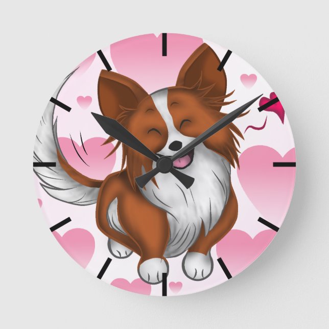 Puppy Love Round Clock (Front)