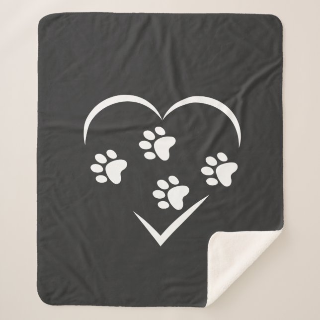 PUPPY LOVE SHERPA BLANKET (Front)