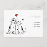 Puppy Love Wedding Invitation RSVP