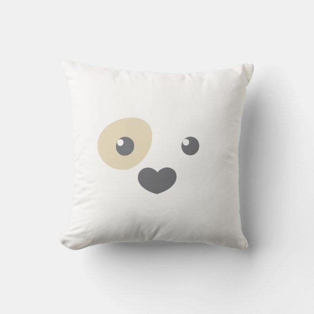 Puppy lovely throw pillow (Front)
