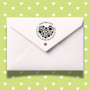 puppy lover theme self-inking stamp