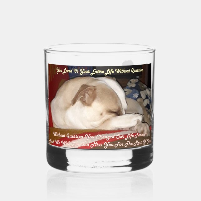 Puppy Memories Whiskey Glass (Front)