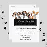 Puppy Modern Dog Walking Sitting Black White Postcard<br><div class="desc">Puppy Modern Dog Walking Sitting Black White Postcard</div>