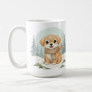 Puppy Mug, Watercolor Dog Gift, Cozy Animal Art, W Coffee Mug