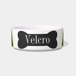 Puppy or Dog Personalized Christmas Food Water Bowl
