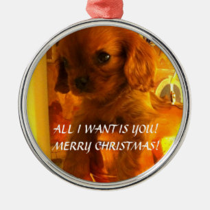 PUPPY ORNAMENT! METAL ORNAMENT