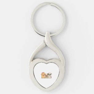 Puppy Pals – Cute Trio of Dogs in Pastel Style Keychain