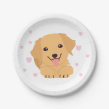 Puppy Paper Plates Dog Birthday Party Tableware