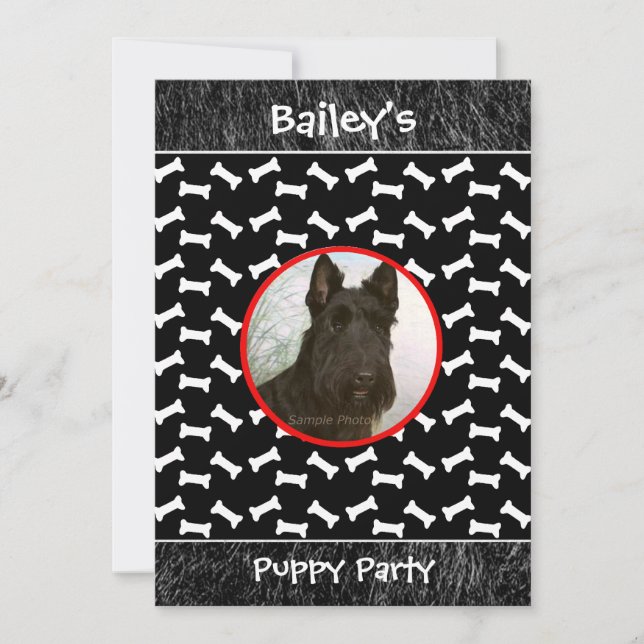 Puppy Party Dog Gathering Custom Photo Invitation (Front)