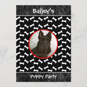 Puppy Party Dog Gathering Custom Photo Invitation