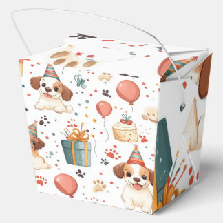 "Puppy Party Gift Box" Favor Box