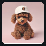 Puppy Party Pop” – Helium Balloon Square Sticker<br><div class="desc">Float into fun with this lovable helium balloon featuring a wide-eyed,  tail-wagging puppy ready to steal the show! Whether it’s wearing a birthday hat,  cuddling a heart,  or chasing a ball,  this pup brings playful charm and instant smiles to any event.</div>