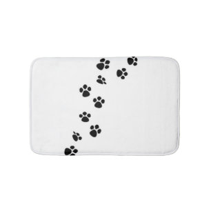 Puppy Paw Prints Bath Mat
