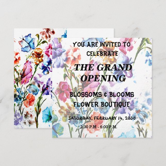 PUPPY PAW PRINTS | GRAND OPENING INVITATION (Front/Back)
