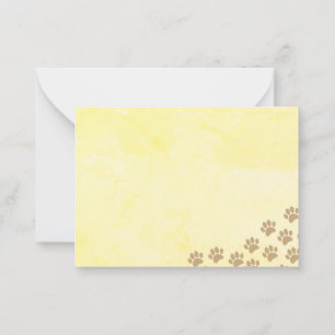 Puppy Paw Prints Note Card