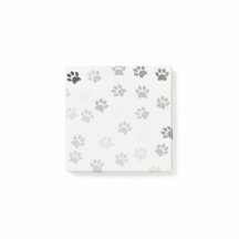 Puppy Paw Prints Sticky Notes Black and White