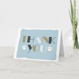 Puppy Paw Thank You Card
