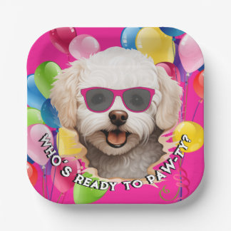 Puppy Paw-ty Plate | Pink Balloon Party