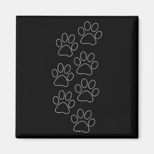 Puppy Paws Dog Prints Dad Pup Mom Good Boy New Res Magnet