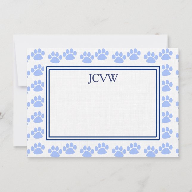 Puppy Paws Note Card (Front)