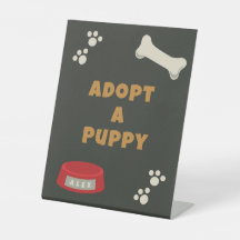Puppy Pawty Favour Tabletop Sign