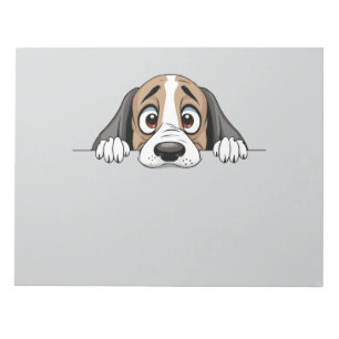 Puppy Peeking Cute Adorable Funny Animal Cartoon Notepad