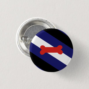 Puppy Play Pride Flag 1 Inch Round Button