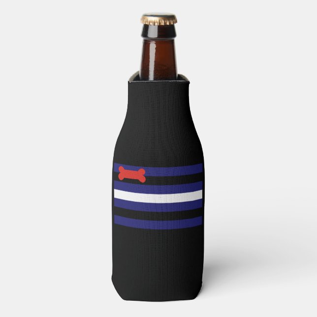 PUPPY PLAY PRIDE FLAG BOTTLE COOLER (Bottle Front)