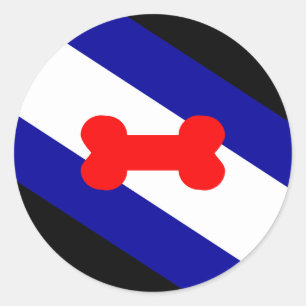 Puppy Play Pride Flag Classic Round Sticker