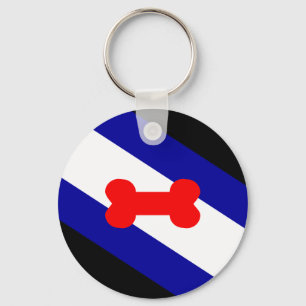 Puppy Play Pride Flag Keychain