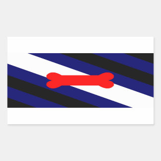 Puppy Play Pride Flag Rectangle Stickers Glossy 4