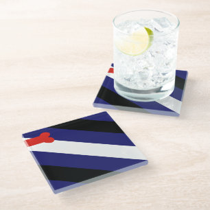 Puppy Play Pride Glass Coaster