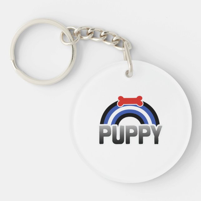 Puppy Play Pride Keychain (Front)