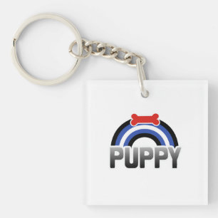 Puppy Play Pride Keychain