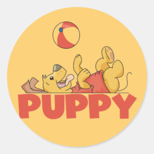 Puppy Plays TShirts and Gifts Classic Round Sticker