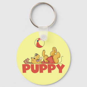 Puppy Plays TShirts and Gifts Keychain
