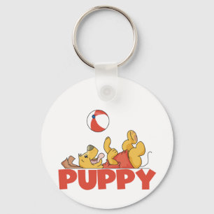 Puppy Plays TShirts and Gifts Keychain