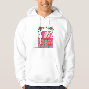 Puppy Pomeranian Valentine Hoodie