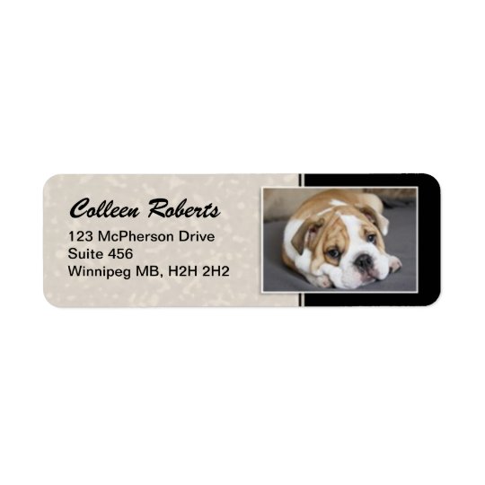 Puppy Portrait - Style 2 Return Address Label