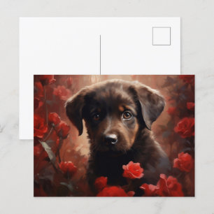 puppy postcard