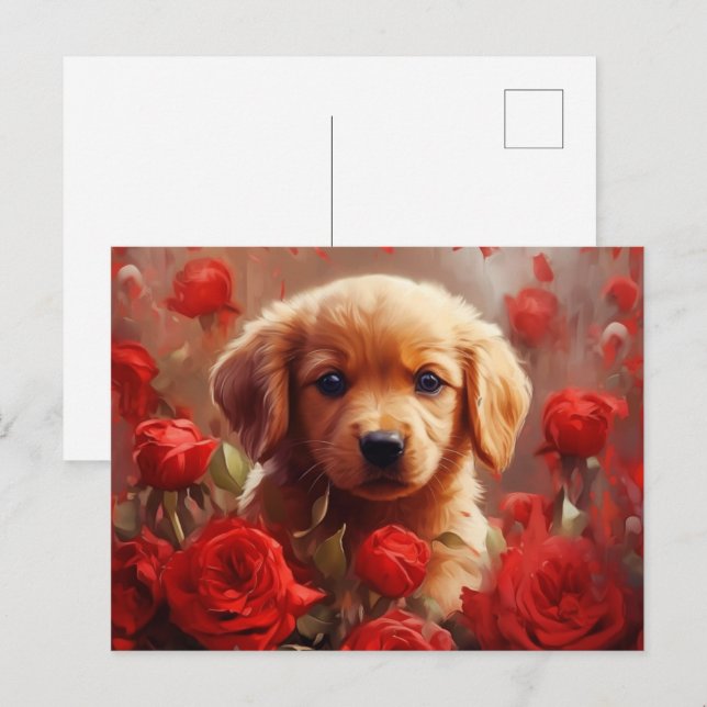 puppy postcard (Front/Back)