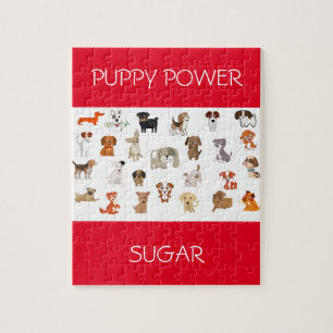 "PUPPY POWER" puzzle with custom name of puppy.