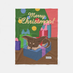 Puppy Present Fleece Blanket