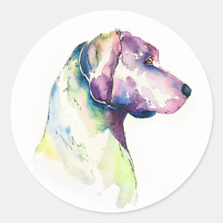 Puppy Profile Classic Round Sticker