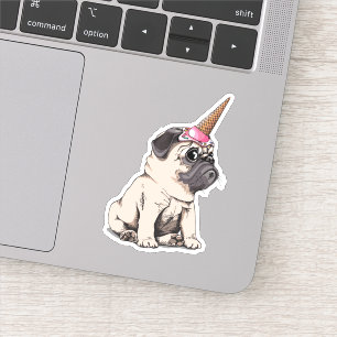 Puppy Pugs   Aspiring Unicorn Pattern