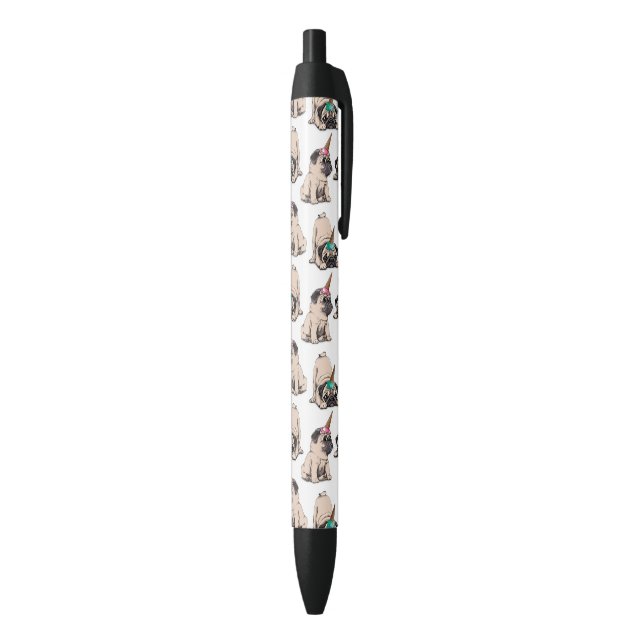 Puppy Pugs | Aspiring Unicorn Pattern Black Ink Pen (Bottom (Vertical))
