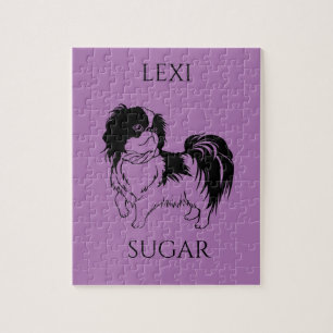 PUPPY PUZZLE. NAME OF CHILD AND DOG. JIGSAW PUZZLE