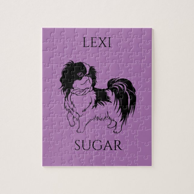 PUPPY PUZZLE. NAME OF CHILD AND DOG. JIGSAW PUZZLE (Vertical)