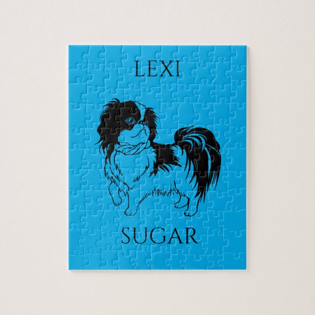 PUPPY PUZZLE. NAME OF CHILD AND DOG. JIGSAW PUZZLE (Vertical)