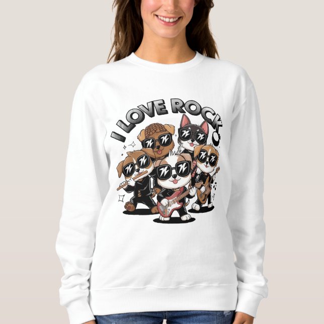 Puppy rock band sweatshirt (Front)